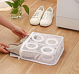 Мешок для стирки обуви в стиральной машине (L) 29х26х9 см. / Сумка - мешочек для деликатной стирки и сушки на, фото 4