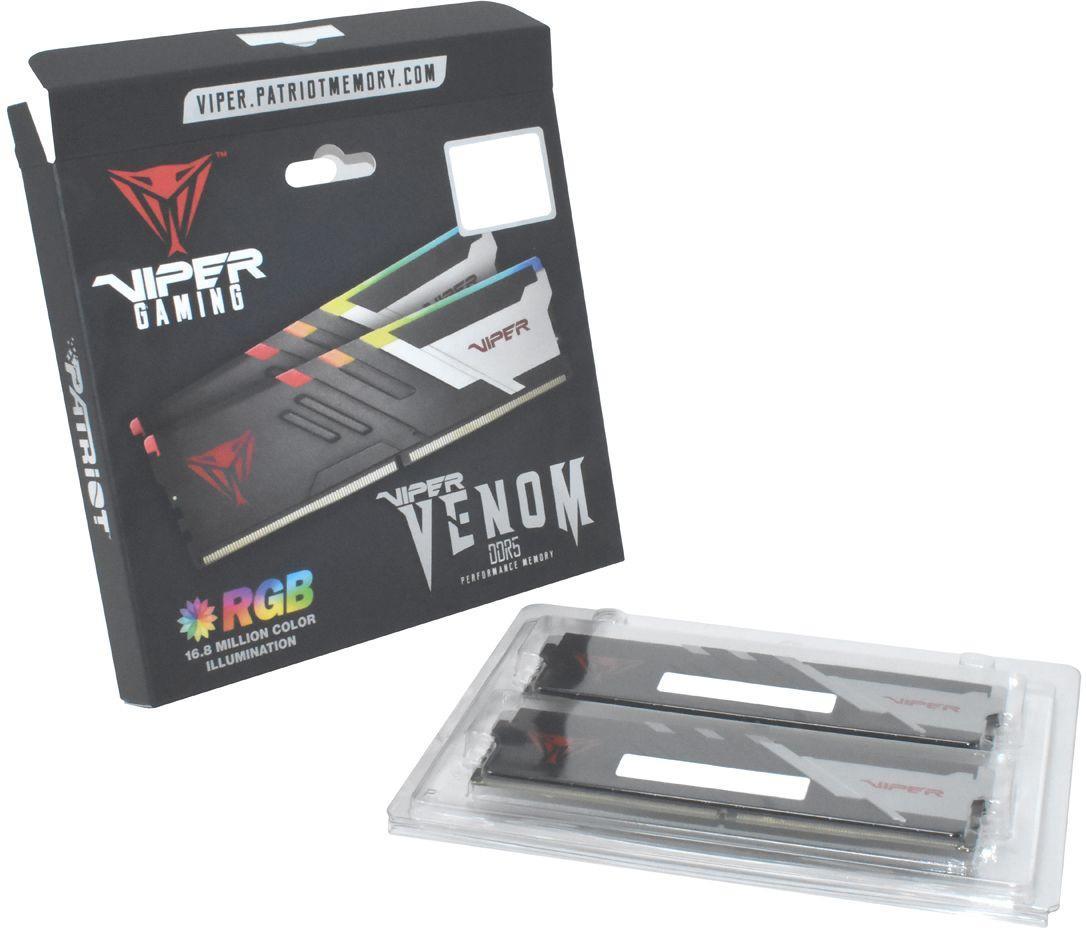 Память DDR5 2x16Gb 6600MHz Patriot PVVR532G660C34K Viper Venom RGB RTL Gaming PC5-52800 CL34 DIMM 288-pin 1.4В - фото 1 - id-p224309005