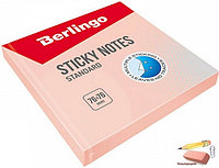 Самоклеящийся блок Berlingo Standard, 76х76 мм., 100 листов, розовый, арт.HN7676SR