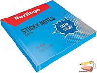 Самоклеящийся блок Berlingo Ultra Sticky 75х75 мм., 80 листов, синий неон, арт.LSn_39202
