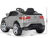 Детский электромобиль Electric Toys BMW X6M LUX 4Х4 арт. FT968P (серебристый автокраска) полноприводной, фото 3