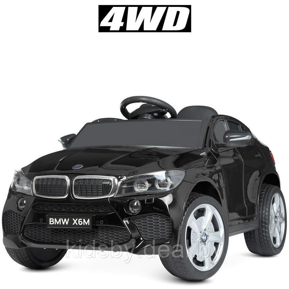 Детский электромобиль Electric Toys BMW X6M LUX 4Х4 арт. FT968P (чёрный автокраска) полноприводной - фото 2 - id-p224310143