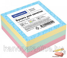 Самоклеящийся блок OfficeSpace, 76х76 мм., 300 листов, 3 цвета, пастель, арт.269563