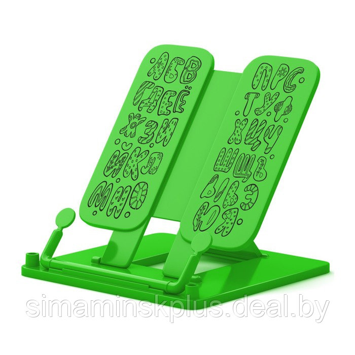 Подставка для книг пластиковая ErichKrause Neon Solid, русский алфавит, зеленый - фото 1 - id-p224311167