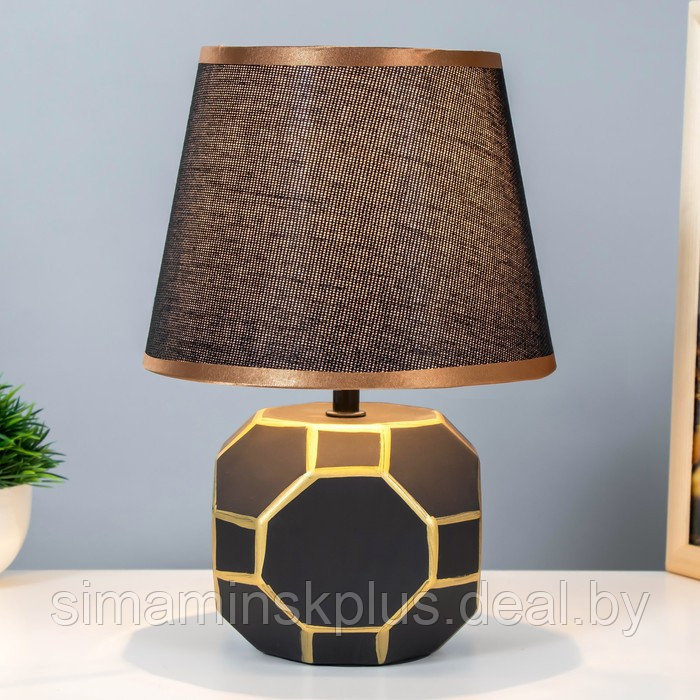 Настольная лампа "Нео" E14 40Вт черно-золотой 20х20х29 см - фото 2 - id-p224311245