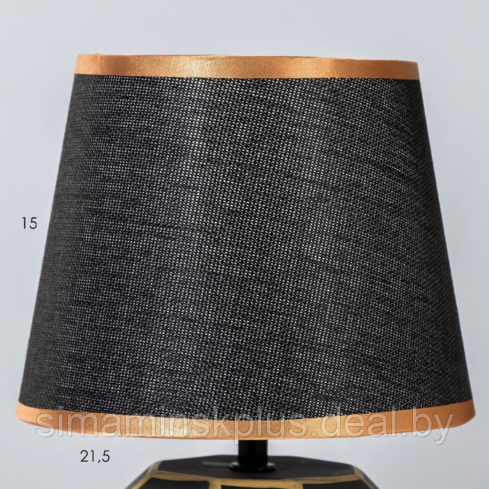 Настольная лампа "Нео" E14 40Вт черно-золотой 20х20х29 см - фото 4 - id-p224311245