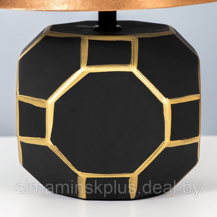 Настольная лампа "Нео" E14 40Вт черно-золотой 20х20х29 см - фото 5 - id-p224311245