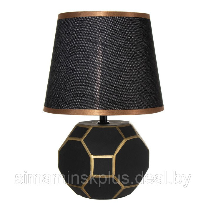 Настольная лампа "Нео" E14 40Вт черно-золотой 20х20х29 см - фото 7 - id-p224311245