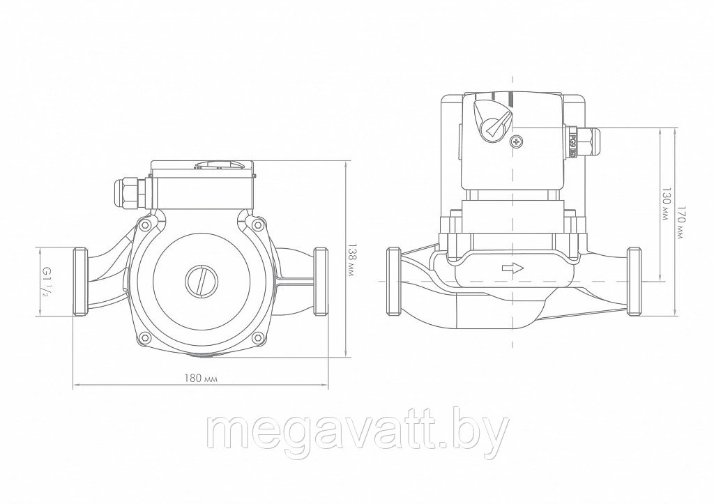 Циркуляционный насос ДЖИЛЕКС ЦИРКУЛЬ 25/80 - фото 7 - id-p224312692