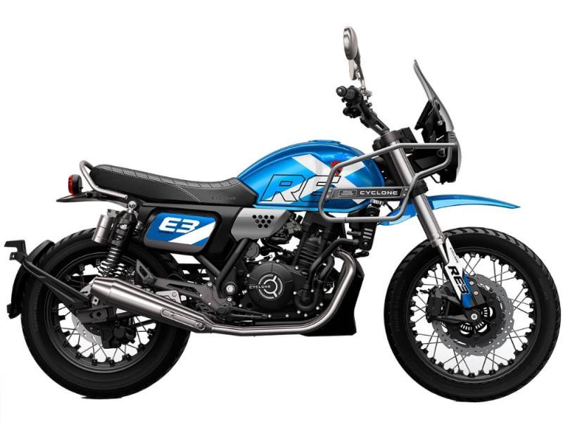 Мотоцикл CYCLONE RE3 Scrambler (SR400-A) синий - фото 1 - id-p224312586