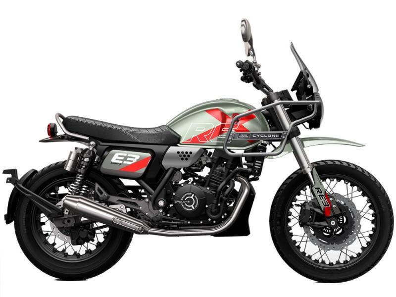 Мотоцикл CYCLONE RE3 Scrambler (SR400-A) зеленый - фото 1 - id-p224312593