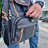 Спортивный стильный рюкзак OMASKA с USB / термо / непромокаемое отделение Серый, фото 8