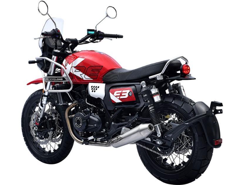 Мотоцикл CYCLONE RE3 Scrambler (SR400-A) красный - фото 4 - id-p224312603