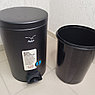 Контейнер для мусора с педалью 12 л. Shafagh / Мусорное ведро, нержавеющая сталь, черное матовое покрытие, фото 9