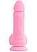 Розовый фаллос с мошонкой из жидкого силикона Toyfa Scott 20 см, фото 5