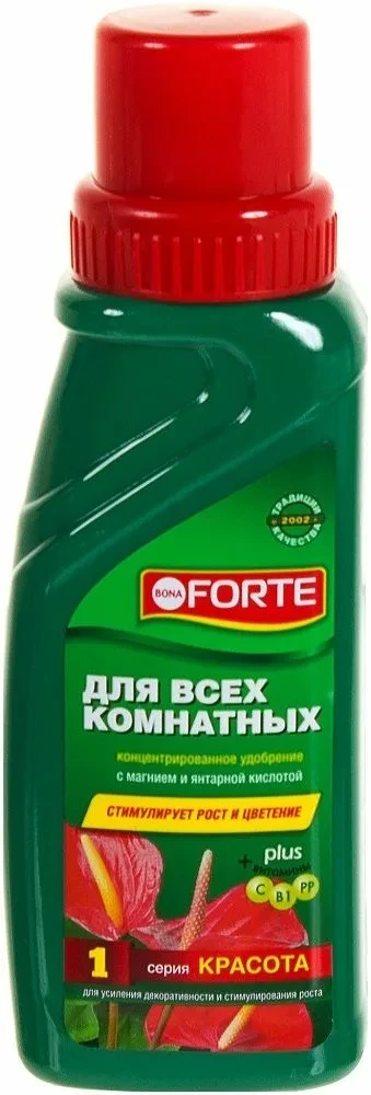 Удобрение для всех комнатных растений, (Bona Forte) фл. 285 мл - фото 1 - id-p224314318