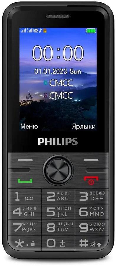 Кнопочный телефон Philips Xenium E6500 LTE (черный) - фото 1 - id-p208292473