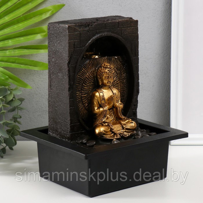 Фонтан настольный от сети, подсветка "Будда медитация в гроте" 21х17,5х26 см - фото 2 - id-p224315437