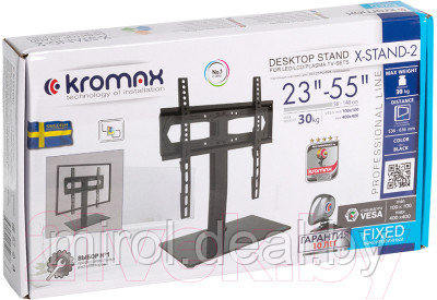 Стойка для ТВ/аппаратуры Kromax X-Stand-2 - фото 4 - id-p224315591