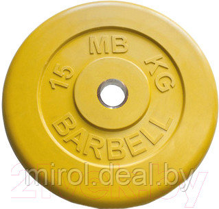 Диск для штанги MB Barbell d51мм 15кг - фото 1 - id-p224316180