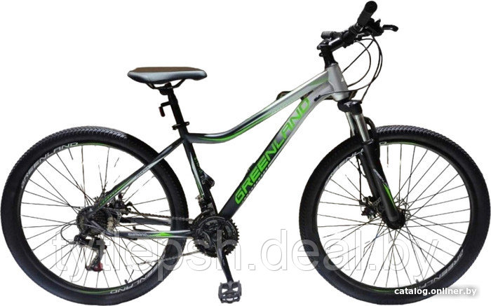 Велосипед GREENLAND DEMETRA 27.5 (2024) (черный/серебристый)