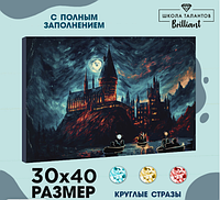 Алмазная вышивка с полным заполнением на холсте «Замок», 30 х 40 см