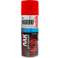 KUDO Лак для тонировки фонарей красный 520мл аэрозоль