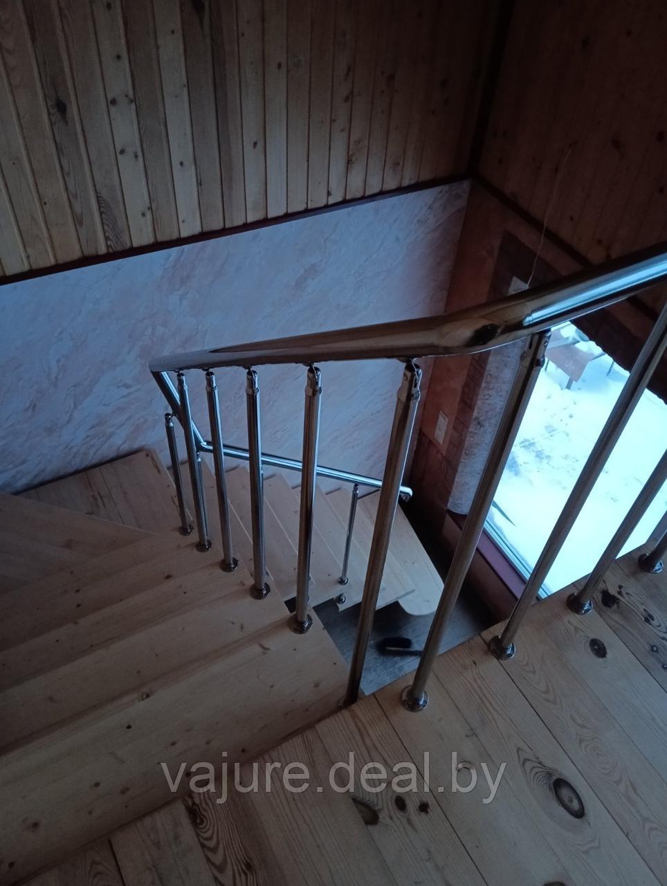 Ограждение лестницы №3 из нержавейки. - фото 1 - id-p224325857