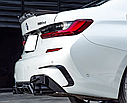 Карбоновая насадка на глушитель BMW M-style 80x2 мм, фото 4