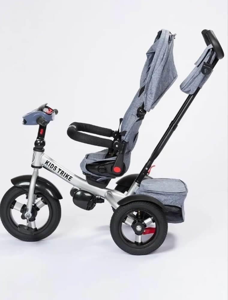 Детский трёхколесный велосипед трансформер Kids Trike Lux Comfort серый 6088 - фото 6 - id-p224325903