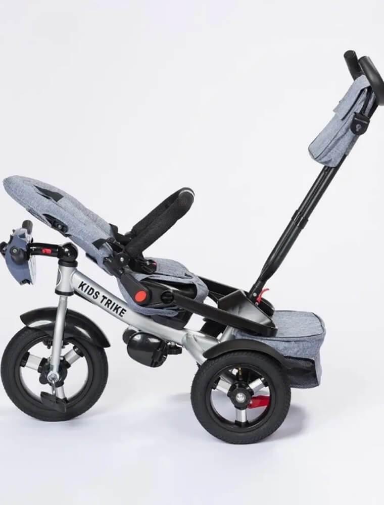 Детский трёхколесный велосипед трансформер Kids Trike Lux Comfort серый 6088 - фото 7 - id-p224325903