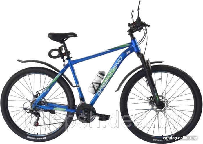 Велосипед GREENLAND MERCURY 29 (2024) (синий/зеленый) - фото 1 - id-p224325951