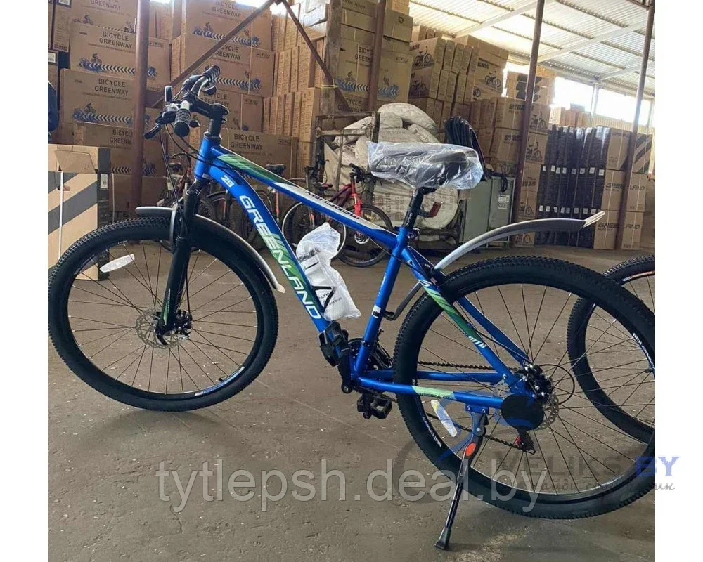 Велосипед GREENLAND MERCURY 29 (2024) (синий/зеленый) - фото 7 - id-p224325951