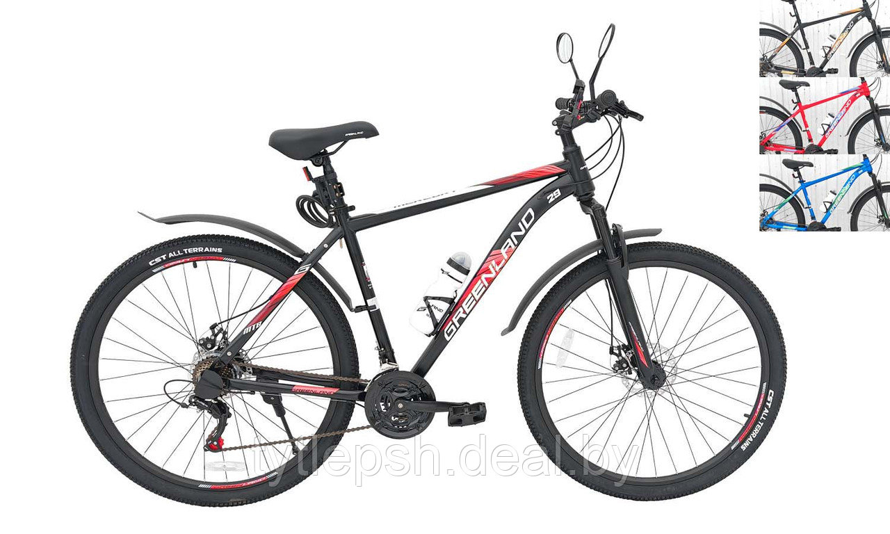 Велосипед GREENLAND MERCURY 29 (2024) (синий/зеленый) - фото 2 - id-p224325951