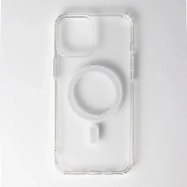 Чехол-накладка для Apple Iphone 15 pro (силикон+TPU) прозрачный Clear Case с MagSafe - фото 3 - id-p224326912