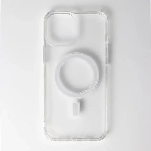 Чехол-накладка для Apple Iphone 15 pro max (силикон+TPU) прозрачный Clear Case с MagSafe - фото 3 - id-p224326933