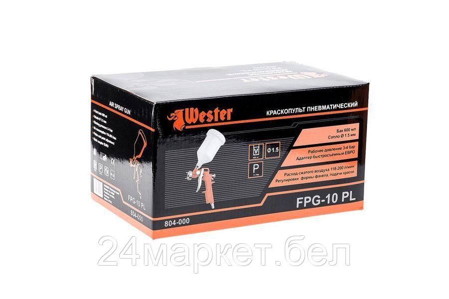 Wester Краскораспылитель пневматический WESTER FPG-10PL с верхним бачком 55184 - фото 8 - id-p224327645