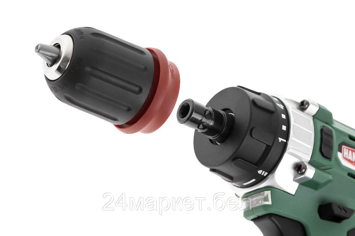 Аккум. дрель Hammer ACD122QC 12В 2x2Ач LiION 10мм 0-350/0-1400об/мин 28Нм 811556 - фото 9 - id-p224327753