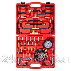 FK-946G1 FORCEKRAFT Тестер давления топлива в наборе с адаптерами 46пр. (0-10 bar) в кейсе., фото 2