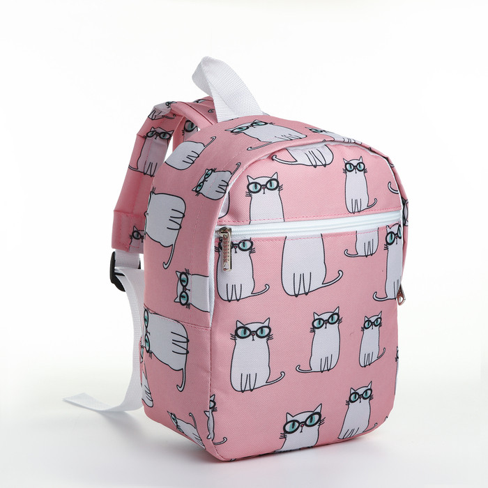 4921 дизайн Рюкзак детский, 22*12*29, отд на молнии, н/к, коты розовый - фото 1 - id-p224328092
