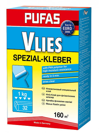 Клей для обоев PUFAS Флизелиновый EURO 3000 (до 160 м2) 1 кг, фото 2