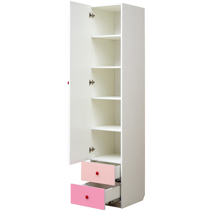 Шкаф с фотопечатью «Совята 1.2», 400×490×2100 мм, белый / розовый / светло-розовый - фото 2 - id-p224335196