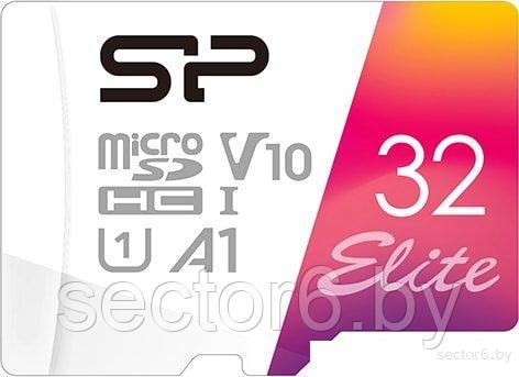 Карта памяти Silicon-Power Elite microSDHC SP032GBSTHBV1V20SP 32GB (с адаптером) - фото 2 - id-p224335578