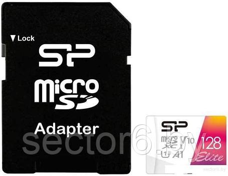 Карта памяти Silicon-Power Elite microSDXC SP128GBSTXBV1V20SP 128GB (с адаптером), фото 2