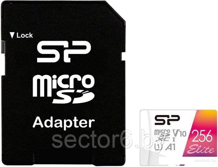 Карта памяти Silicon-Power Elite A1 microSDXC SP256GBSTXBV1V20SP 256GB
