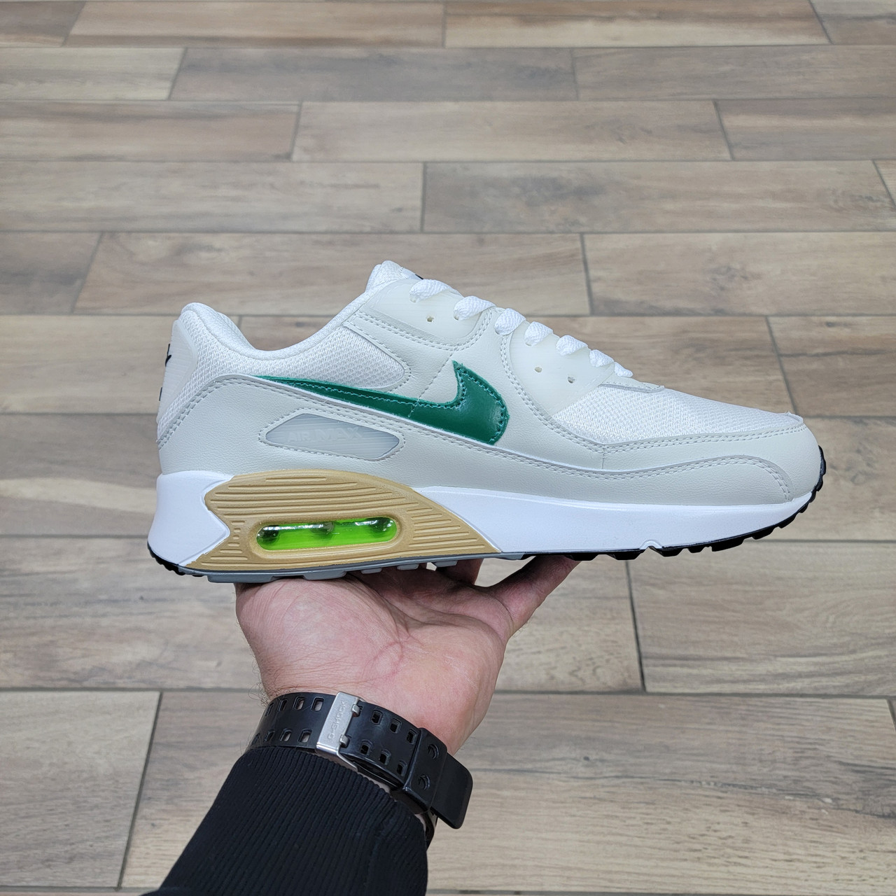 Кроссовки Nike Air Max 90 SE White Neptune Green - фото 2 - id-p224355556