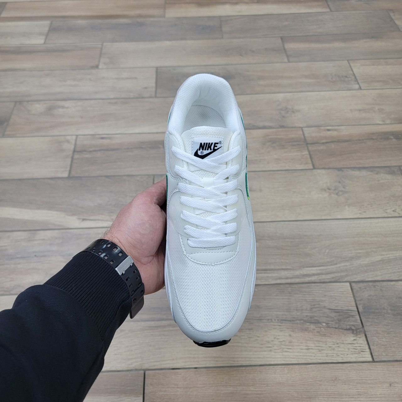 Кроссовки Nike Air Max 90 SE White Neptune Green - фото 3 - id-p224355556