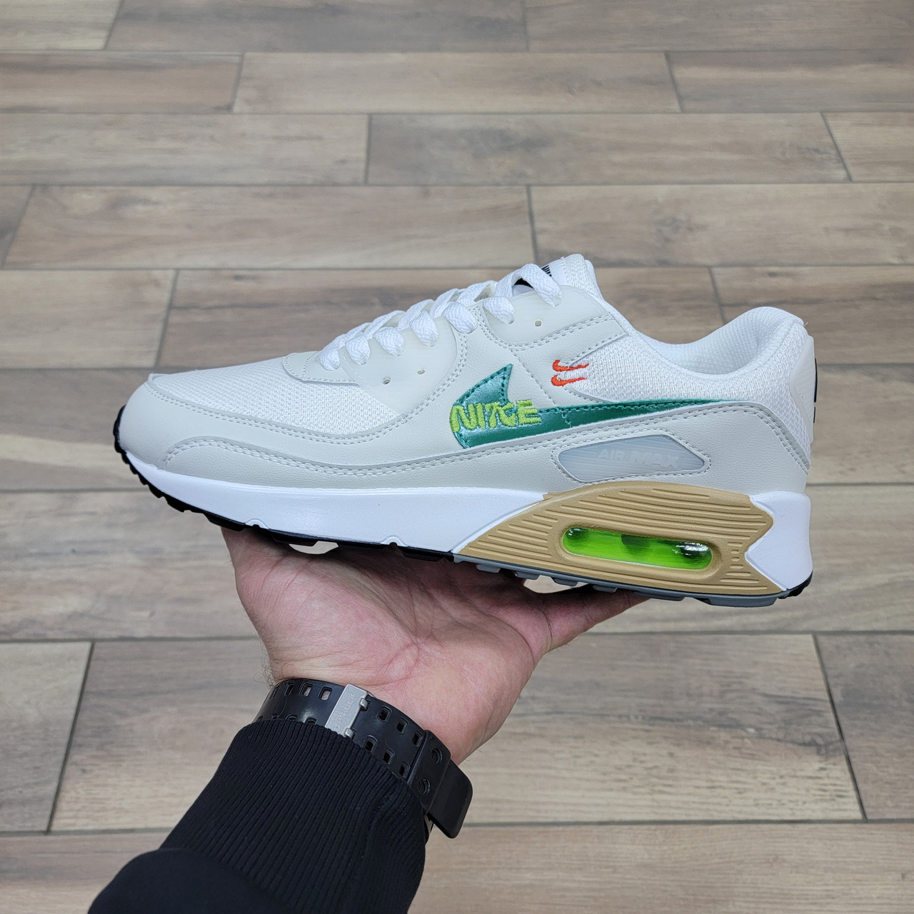 Кроссовки Nike Air Max 90 SE White Neptune Green 44 - фото 1 - id-p224355834