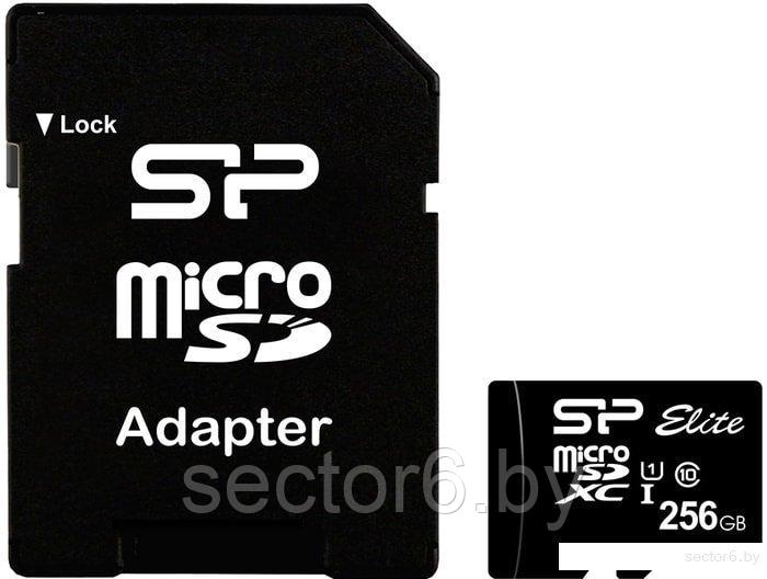 Карта памяти Silicon-Power microSDXC SP256GBSTXBU1V10SP 256GB (с адаптером) - фото 1 - id-p224349718