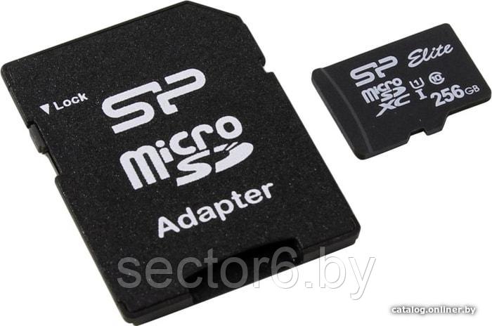 Карта памяти Silicon-Power microSDXC SP256GBSTXBU1V10SP 256GB (с адаптером) - фото 2 - id-p224349718